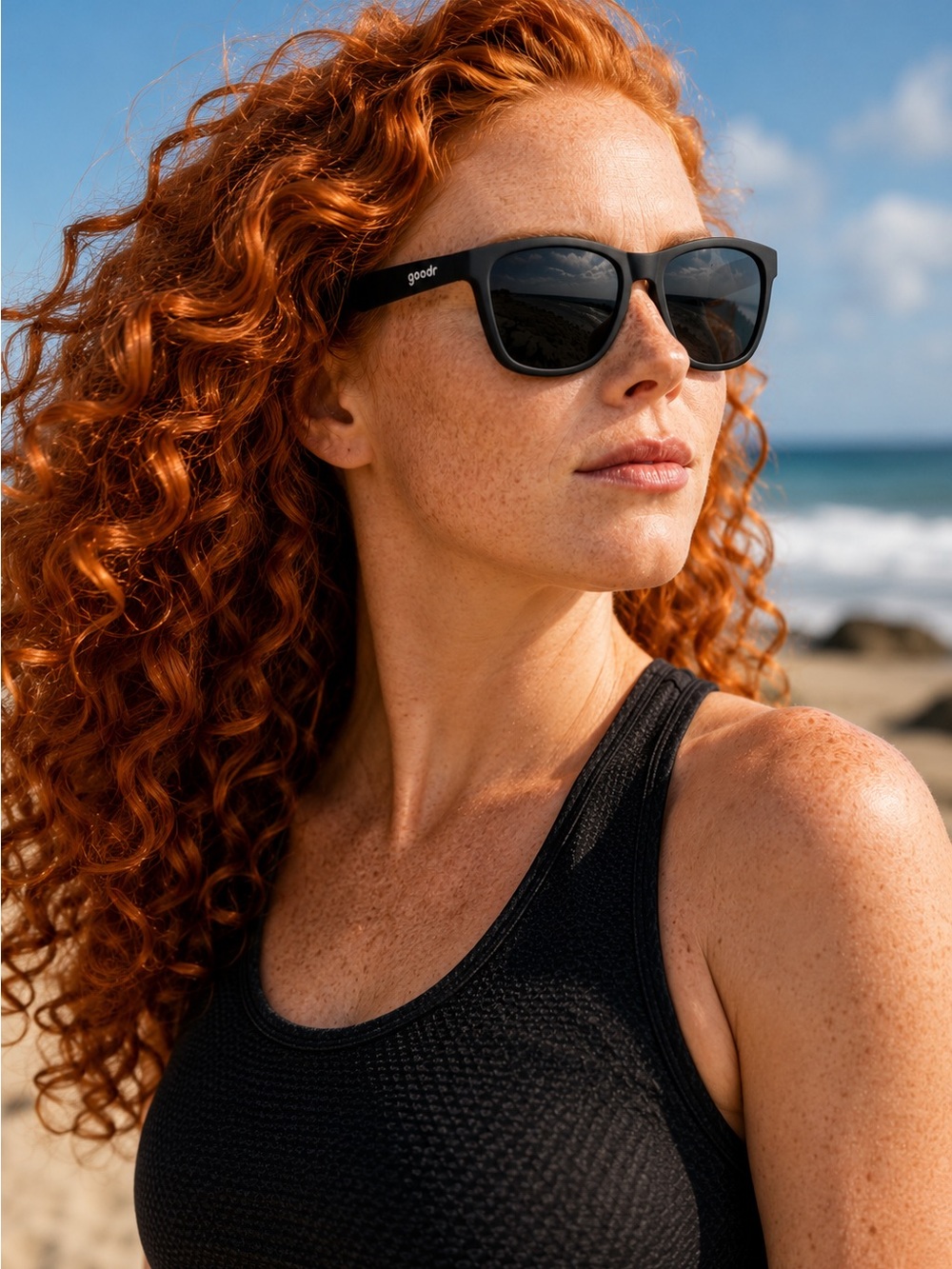 goodr OG A Ginger’s Soul Black Polarized Running Sunglasses
